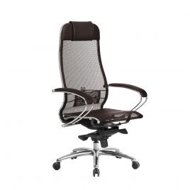 Кресло компьютерное для руководителя Samurai S-1.04 Темно-коричневый (для дома и офиса)
