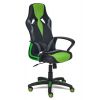 Кресло компьютерное для дома и офиса «Ранер» (Runner) (Искусст. черн. кожа + зеленая сетка)