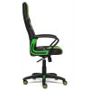 Кресло компьютерное для дома и офиса «Ранер» (Runner) (Искусст. черн. кожа + зеленая сетка)