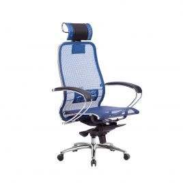 Кресло компьютерное для руководителя Samurai S-2.04 Синий