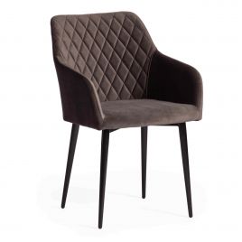 Стул - кресло дизайнерский Bremo ( Бремо ) Темно-серый бархат