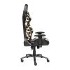 Кресло компьютерное геймерское «iBrave» Искусственная кожа чёрный/хаки (для дома и офиса)