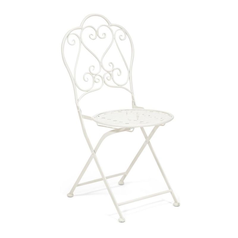 Кованый стул  «Лав Чэйр» Love Chair Белый ( Молочный )