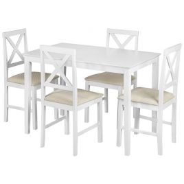 Обеденный комплект «Хадсон» (Hudson) (стол + 4 стула) Белый