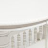 Стол обеденный деревянный овальный раскладной 4296SWC Белый ( Молочный )