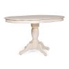 Стол обеденный деревянный круглый раскладной CHARLEVILLE 3654 Белый ( Слоновая кость )