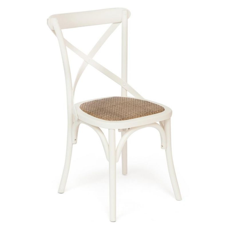 Стул обеденный деревянный Secret De Maison «Cross Chair» Butter white