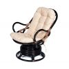 Кресло-качалка из ротанга «Флорес» (Flores 5005) + Подушка Антично-коричневый