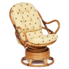 Кресло-качалка из ротанга «Флорес» (Flores 5005) + Подушка (Мед)