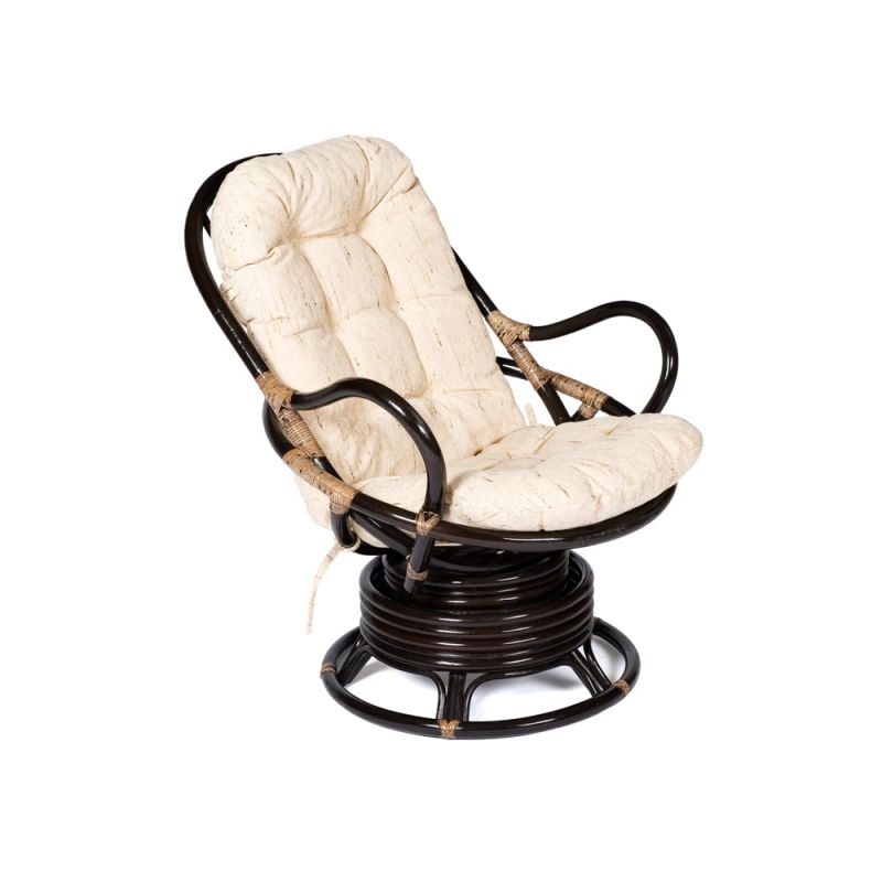 Кресло-качалка из ротанга «Флорес» (Flores 5005) + Подушка (Антик Браун)