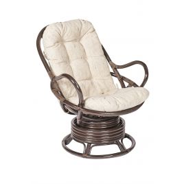 Кресло-качалка из ротанга «Флорес» (Flores 5005) + Подушка (Коньяк)