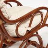 Кресло-качалка из натурального ротанга с подушкой «Гавайи» Орех