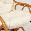 Кресло-качалка из натурального ротанга с подушкой «Гавана» Коньяк