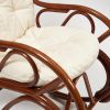 Кресло-качалка из натурального ротанга с подушкой «Гавана» Орех