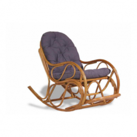Кресло-качалка плетёное с подушкой « Бали » Коньяк