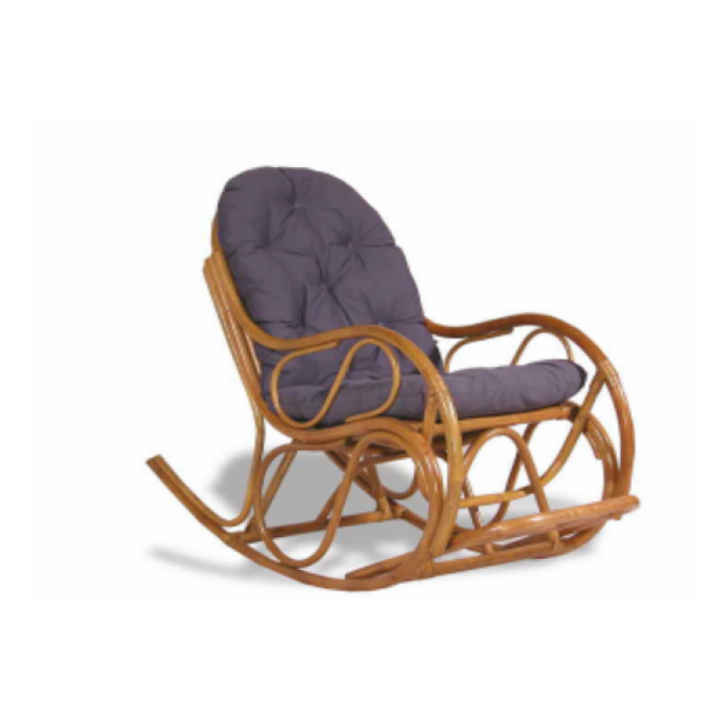 Кресло-качалка плетёное с подушкой « Бали » Коньяк
