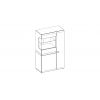 Витрина шкаф для посуды для гостиной Линате 3D-1S/TYP 32