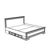 Кровать с ящиками Кентаки (KENTAKI) LOZ/180 Белый с основанием