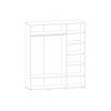 Шкаф распашной для спальни и гостиной AZTECA (Ацтека) 3D/21/18 Белый глянец