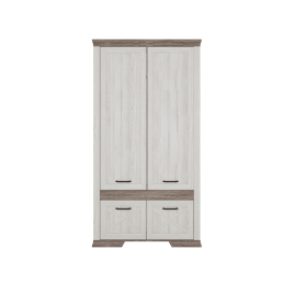 Шкаф распашной для спальни и гостиной MARSELLE (Марсель) SZF4D Ясень снежный/Дуб (Снято)