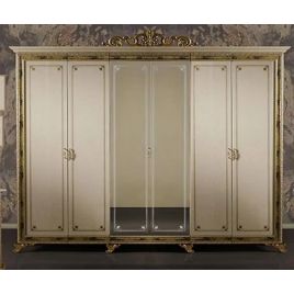 Шкаф 6-ти дверный распашной с зеркалами «Катя» бежевый для спальни