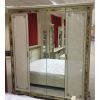 Шкаф 4-х дверный распашной для спальни с зеркалами «Катя» бежевый
