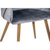 Стул - кресло дизайнерский с мягким сиденьем С-942 Велюр Серый