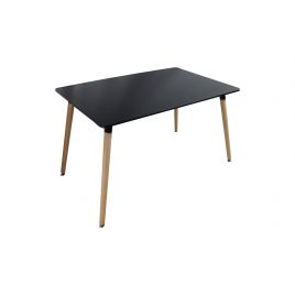 Стол для кухни обеденный деревянный прямоугольный Cindy «SQT-8» (80) Черный