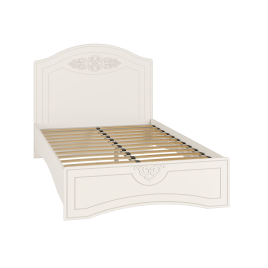 Кровать полутороспальная с ламелями Ассоль АС-111К Белый