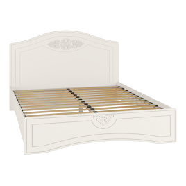 Кровать двуспальная с ламелями Ассоль АС-113К Белый
