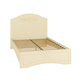 Кровать полутороспальная с ламелями «Ассоль Плюс» АС-111К Ваниль