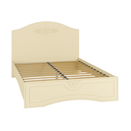 Кровать двуспальная с ламелями «Ассоль Плюс» АС-112К Ваниль