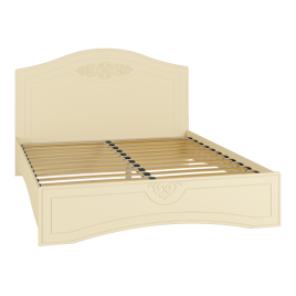 Кровать двуспальная с ламелями «Ассоль Плюс» АС-113К Ваниль