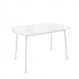 Стол для кухни обеденный стеклянный ВИНЕР Белый